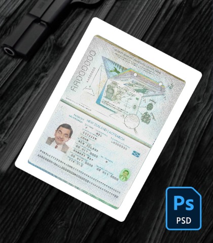 New Zealand passport PSD